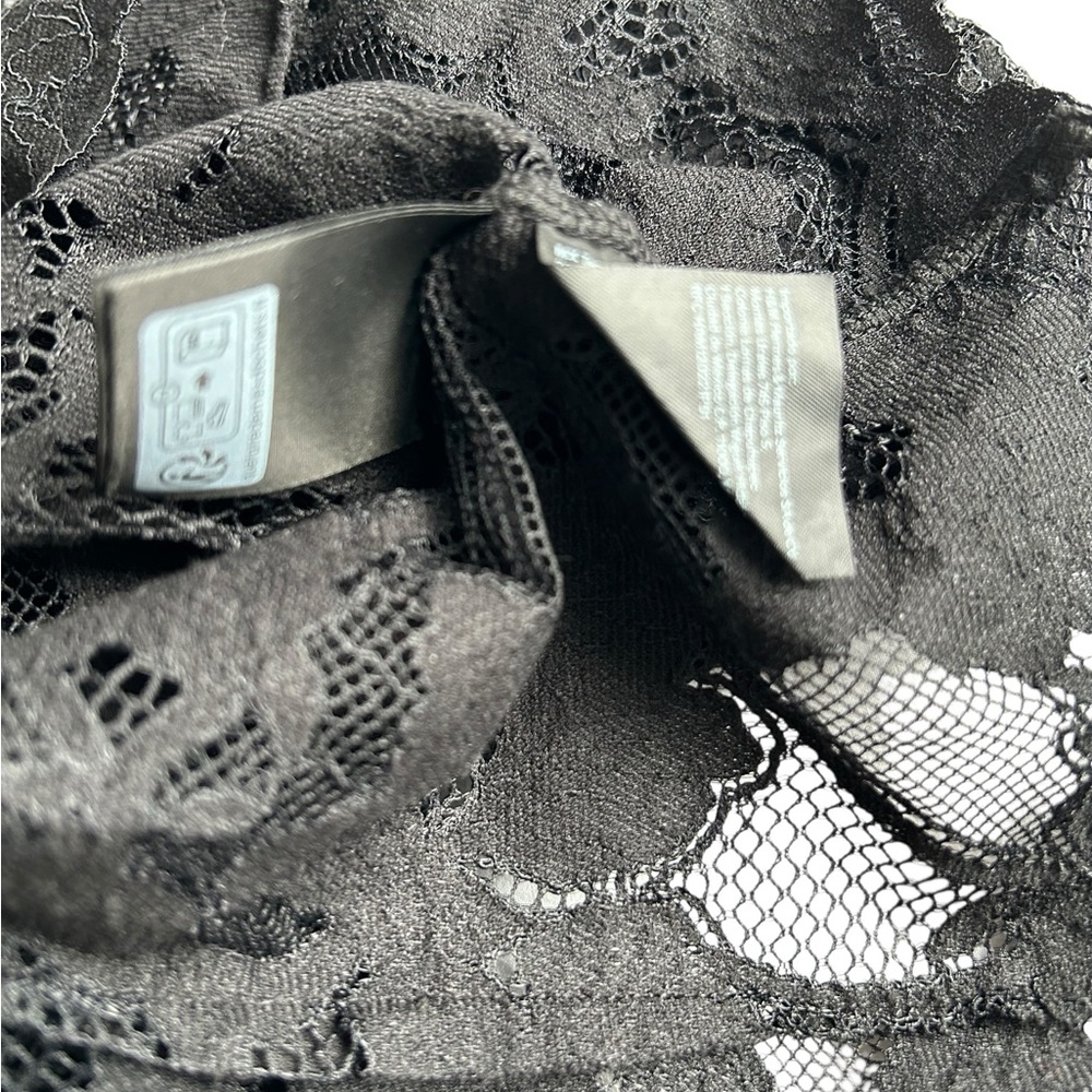 Zara Elegant Black Lace Top NWT - Picture 3 of 7